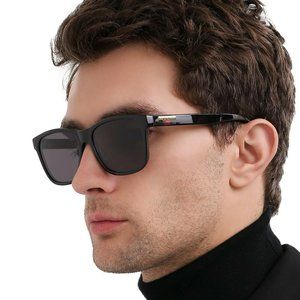 Gucci Men Sunglasses Black Grey Anti-Reflective Square GG0746S LOGO 001 NEW